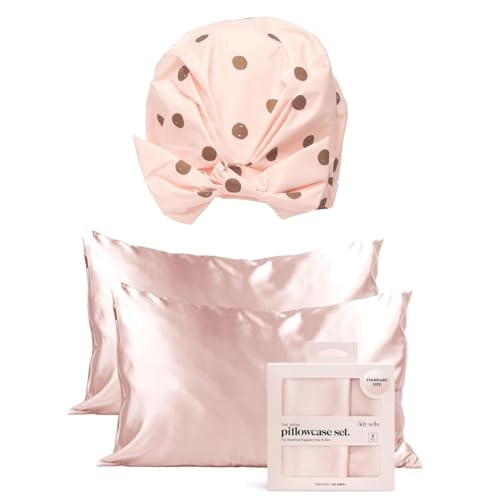 Kitsch Luxury Shower Cap & Satin Pillowcase 2 Pcs (Blush) Bundle with Discount image 4