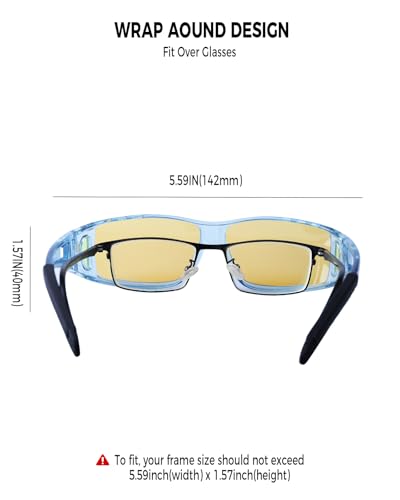 Image of Night Driving Glasses for Men Women Fit Over Sunglasses Anti Glare Polarized HD Night Vision Glasses