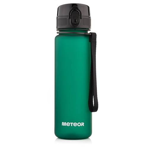 meteor Trinkflasche Kinder auslaufsicher 500 ml Tritan BPA-frei Smaragdgrün – Ansicht 1