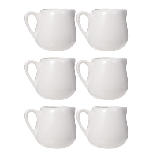 Beaupretty Jarra de Cerámica para Salsa Mango, Set de 6 Unidades Medianas en Color, Contenedor Práctico para Crema y Leche, Adecuado para Cocina y Comedor