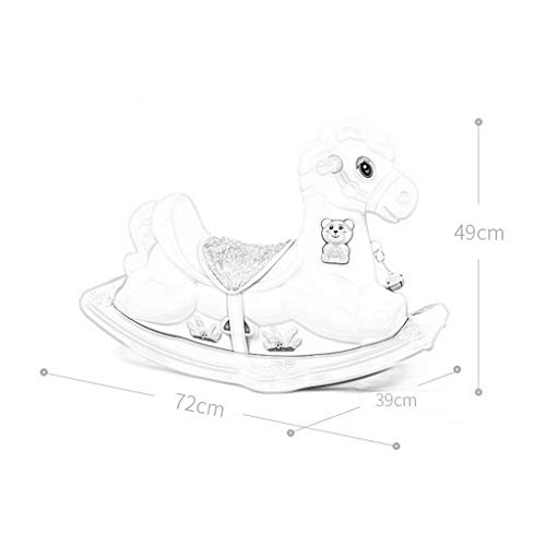 Schaukelpferd Kunststoff Kinder Spielzeug Pferd Reiten Kleine Holz Pferd Männlichen Baby EIN Kleines Geschenk Baby Girl… – Bild 3