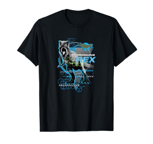 T-Shirt T-Rex Jurassic World bleu pour les journées d'école et sorties parc