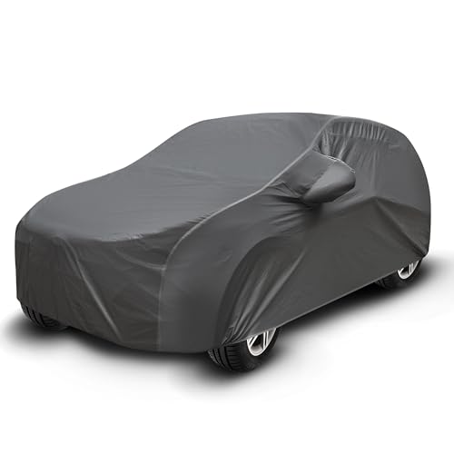 Image of Auto Hub Waterproof Car Cover Compatible with Octavia New with Mirror Pockets, Soft Cotton Lining, Octavia Car Cover Waterproof, Grey
