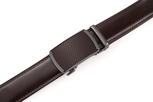 Image of Men's Belt, Ratchet Dress Casual Belt with Adjustable Automatic Buckle Trim to Fit