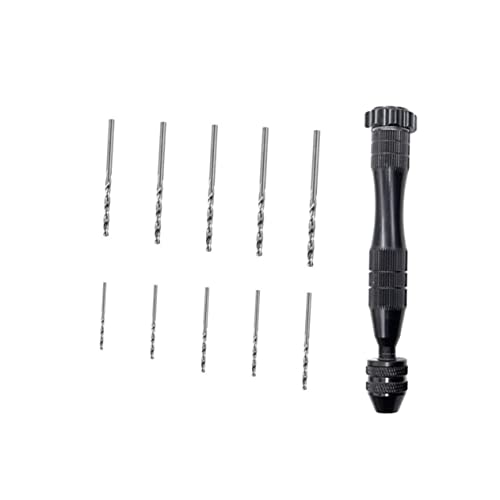 HEMOTON 11 Set Small Rotary Tools Left Handed Drill Bit Hand Drill for Jewelry Making Resin Hand Drill Socket Tool Brace Drill Mini Hand Drill Mini Tools End Mill Hand Twist Drill Wen Wan