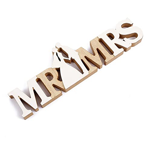 MR & MRS - Lettere decorative in legno, decorazione per matrimonio, decorazione per cerimonie, matrimoni, feste, casa, foto, decorazione da tavolo, non amore