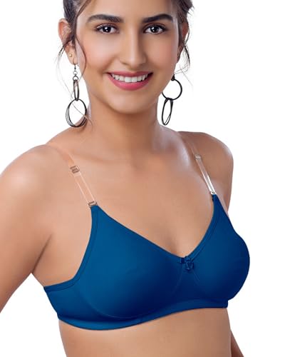 Image of Brida Breathable Cotton Non-Padded Transparent Bra - Comfortable, Stylish, and Lightweight Lingerie for Women - Monica