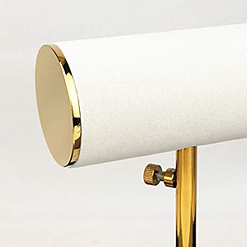 Harilla Velvet Marble Plinth Jewelry Display Stand Bracelet Watch Holder Organizer, White