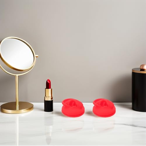 Orejas de silicona FONDOTIN rojas para perforaciones y expositor de joyas 6