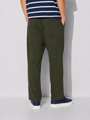 Image of Alan Jones Clothing Mens Washed Jersey Cotton Ankle Pants | Soft Stretch Jersey Cotton | Elastic Waist with Drawstring