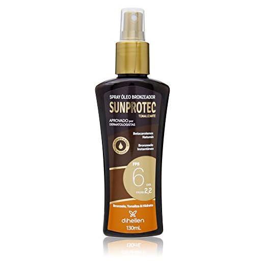 Spray Óleo Bronzeador Sunprotect FPS 6, Di Hellen Cosméticos