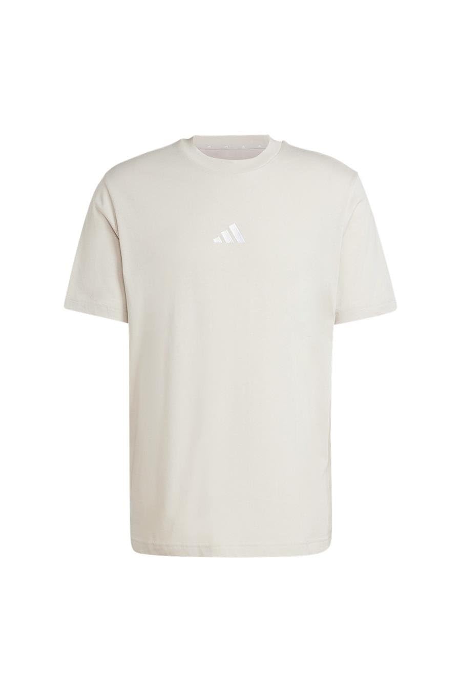 adidas Men's Essentials Small Logo Single Jersey Tee T-Shirt S Beige