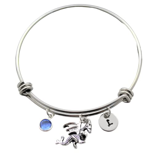 Dragon Bangle Bracelet - Silver Dragon Gifts for Girls...
