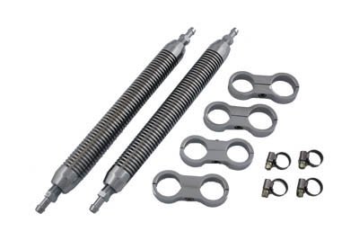 V-Twin 40-0349 - Oil Cooler Set Twin Style Billet Chrome