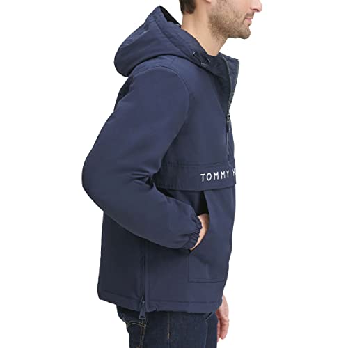 Image of Tommy Hilfiger Adaptive Men's Performance Fleece Lined Hooded Popover Jacket