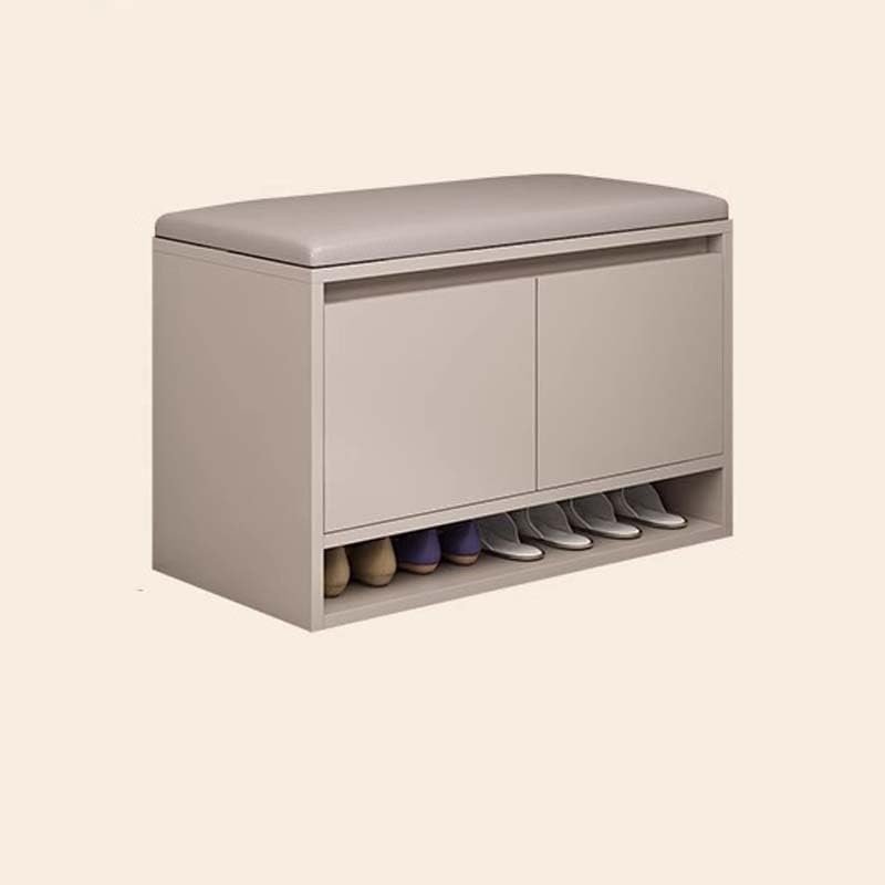 Meuble à chaussures en MDF robuste et banc d'assise rembourré chic
