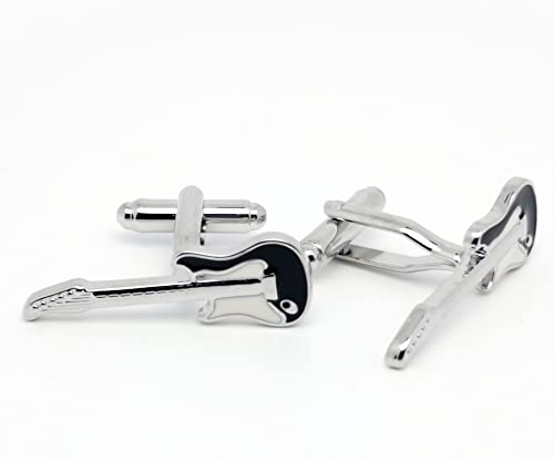 Mancuernillas de guitarra eléctrica para camisa de hombre miniatura 4