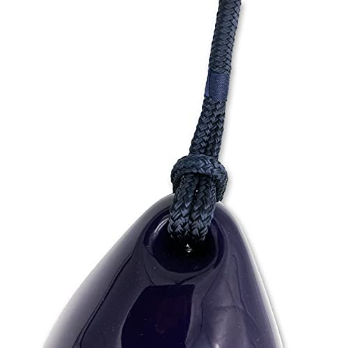 HonuNautic Boot Fenderleine | Festmacherleine | Fenderseil | Festmacher | Tau | Seil 8, 10, 12 mm Durchmesser mit Auge, 2 m oder 3 m Lang, in Dunkelblau oder Schwarz (ø 12 mm, 3 m lang)