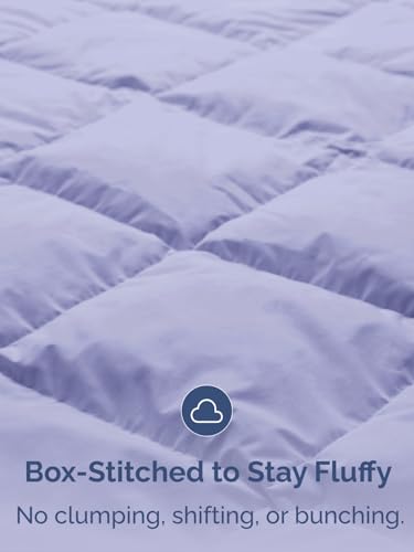Image of Full Size, Purplec & Lavender Alternative Down Comforter - Warm, Lightweight & Breathable Hotel Quality Bedding Set for Men, Women, Kids & Teens - All Season Cooling Microfiber Duvet Insert Comforter