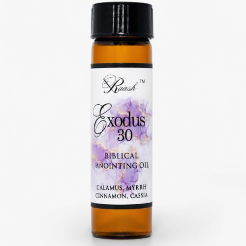 Holy Anointing Oil Exodus 30:22-25 Biblical Prayer Oil Made to Bible Specifications. | Cassia Myrrh Calamus & Cinnamon | Includes Prayer Cloth