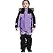 Girls and Boys Snow Suits One Piece Winter Fashion Warm Overalls with Reflective Straps Waterproof Windproof Ski Suits