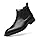 SANNAX scarpe da uomo Chelsea boots Stivaletti vintage alla moda Business high-top casual da uomo Mocassini formali, nero 1, EU 43