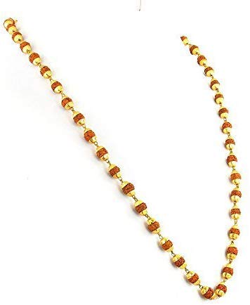 gold plated rudraksh mala