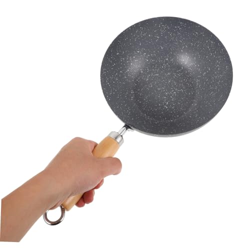 Wok pequeño sartén de hierro para cocinar miniatura 3