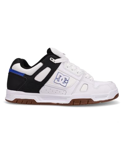 Image of DC Men's Stag Skate Shoe, White /Black /Blue /Gum, 14