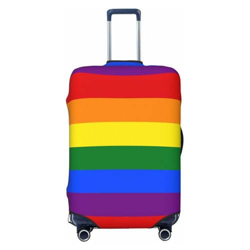 Rainbow Print Suitcase Cover Luggage Protector Washable Elastic Fashionable Travel Gear Cover