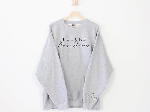 Future Mrs Sweatshirt, Custom Mrs Gifts Sweatshirts for Bride, Personalized Fiancee Sweatshirt, Engagement Gifts, Future Wifey Sweatshirt, Engagement Party Presents, Newly Engaged Gifts3