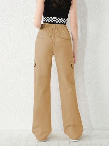 Image of KATECLO High-Waist Baggy Cargo Cotton Pants for Women | Stylish Casual Cargo for Girls