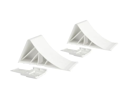 Wellogic TFA Lot de 2 cales de roue avec support - Sécurité pour remorque et caravane