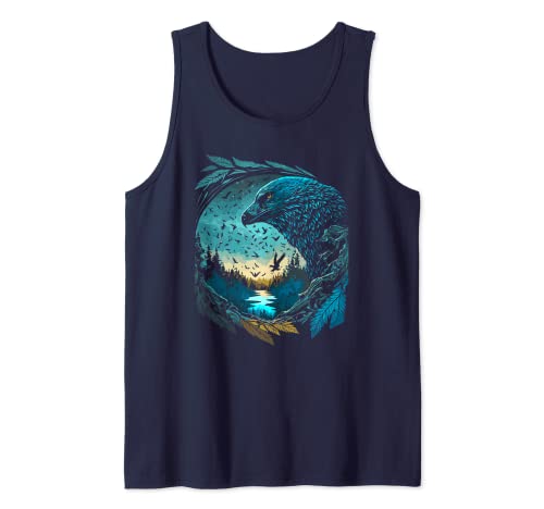 Majestic Eagle Astral Plane Abstract Nature Graphic Art Camiseta sin Mangas