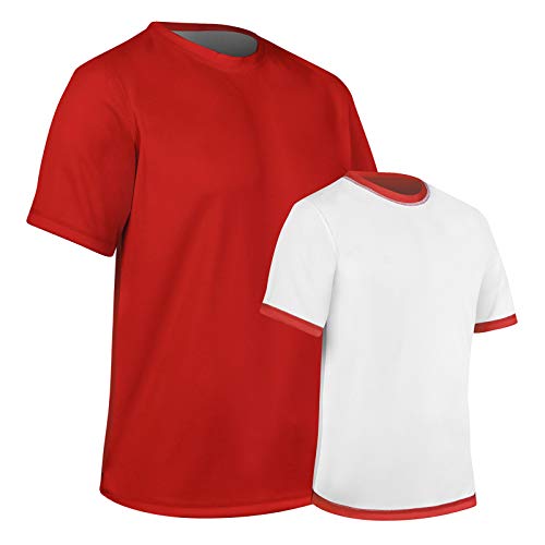 T-shirt réversible enfant blanc CHAMPRO pour le sport scolaire et club