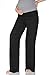 Beachcoco Women's Maternity Wide/Straight Comfortable Pants (M (Straight), Black)