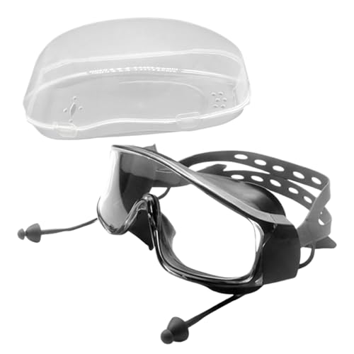 Schwimmbrille – Auslaufsichere Antibeschlagbrille, Poolbrille, Tauchbrille Mit Weichem Riemen | Langlebige Unisex-Schwimmbrille Mit Ohrstöpseln Für Männer Und Frauen, Outdoor-Wassersporttraining