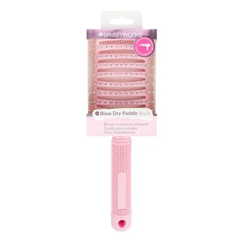 Brushworks Pink Paddle Brush for Detangling Cover