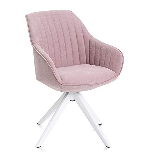 ARTOS Modern Accent Chair with Soft Fabric Seating Cushion Back and Armrest for Home Living Room Bedroom Kitchen Reaustant Pink