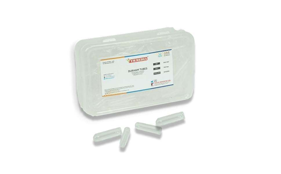 TM Media DURHAM TUBES Neutral glass, autoclave, Length:25mm-27mm, Diameter:6-7mm (Pack size 1X100 nos.) | Microbiological Lab Consumables-image-10