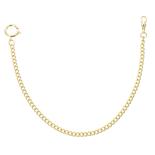 DEARMAMY Lightweight Mens Pocket Watch Chain Hanging Chain for Watch Extension Electroplated Metal Necklace