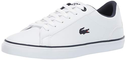 Lacoste Unisex Lerond Sneaker white navy 2 Medium US Little Kid