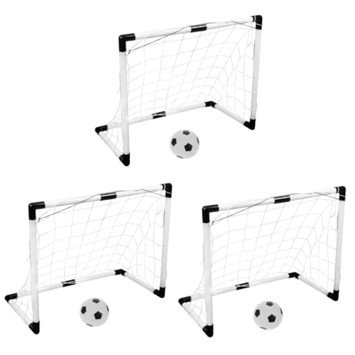 3 Juegos De Portería De Fútbol para Niños Red De Fútbol ​​Futbolín Pelota De Fútbol ​​Juguetes Exteriores Portería De Fútbol para Niños Porterías De Fútbol Pequeñas INOOMP