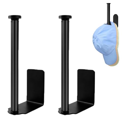 2pcs Hat Hooks,Hat Hooks For Wall,Self Adhesive Hat Hooks, Wall Mounted Hat Rack, Minimalist Hat Rack Hat Holder For Wall, Metal Wall Hat Rack Hat Hanger, No Drilling Cap Hooks, Cap Holder Stand
