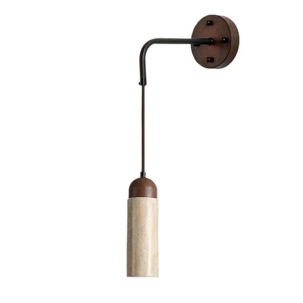 HYJAUSXB Modern Minimalist Natural Stone Wall Sconce - Mid-Century Marble Long Strip Lamp, Rustic Farmhouse Lighting Fixture for Contemporary Home Decor