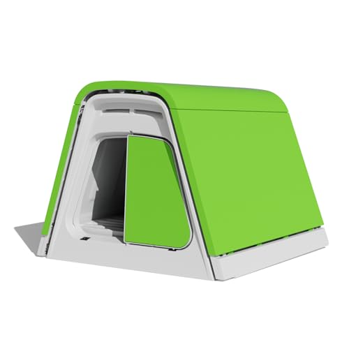 Image of Omlet Eglu Go Chicken Coop | Compact Starter or Croody Coop | Ideal for up to 3 Large Hens or 4 Bantams | Easy to Clean Plastic Chicken House | Climate Controlled for All Weather | Coop only