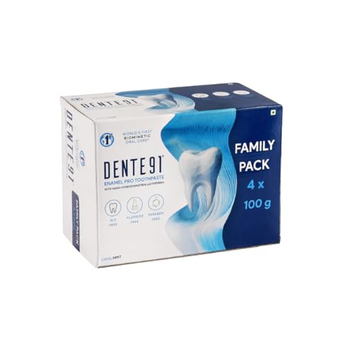 Image of Dente91 Enamel Pro Toothpaste| Sensitivity Relief | Repairs Cavities | Fights Gum Disease | Reduces Bad Breath | Strengthens Enamel | Pack of 4, 4 X 100g