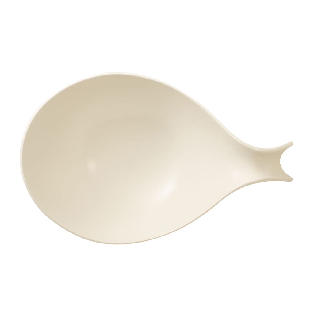 Villeroy & Boch Flow Schüssel, mit Griff, für große Salate/Suppen/Pasta, Premium Porzellan, spülmaschinen- und mikrowellengeeignet, weiß, 1800 ml