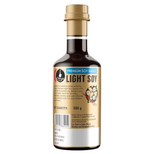 Image of Ching's Premium Light Soy Sauce 500g| With Naturally Fermented Soy| Rich, Aromatic, Umami| All Purpose Pure Veg| Suitable for cooking, Stir-fries and dip