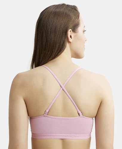 Image of Jockey 1351 Women Super Combed Cotton Elastane Stretch Multiway Styled Crop Top with Adjustable Straps and StayFresh Treatment